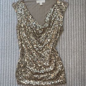 Gold sequined Michael Kors top